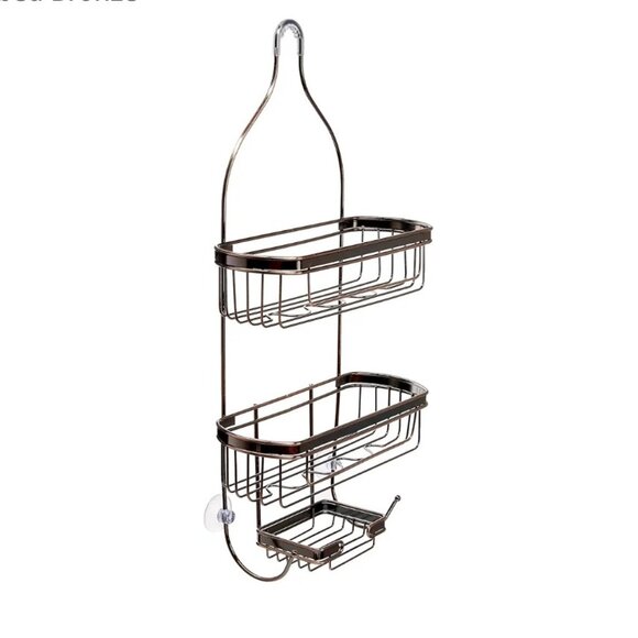 Splash Home oil-rubbed bronze shower caddy - Picture 1 of 10